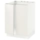 SEKTION Armoire inférieure évier 2 ptes, blanc/Veddinge blanc, 24x24x30 "