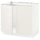 SEKTION Armoire inférieure évier 2 ptes, blanc/Veddinge blanc, 36x24x30 "
