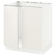SEKTION Armoire inférieure évier 2 ptes, blanc/Veddinge blanc, 30x24x30 "