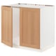 SEKTION Armoire inférieure évier 2 ptes, blanc/Vedhamn chêne, 36x24x30 "