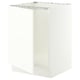 SEKTION Armoire inférieure évier, blanc/Aspudden blanc mat, 24x24x30 "