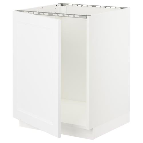 SEKTION Armoire inférieure évier, blanc/Axstad blanc mat, 24x24x30 "