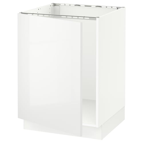 SEKTION Armoire inférieure évier, blanc/Ringhult blanc, 24x24x30 "