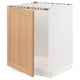 SEKTION Armoire inférieure évier, blanc/Vedhamn chêne, 24x24x30 "