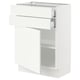 SEKTION Armoire inférieure pte/2 tir, blanc/Vallstena blanc, 24x15x30 "