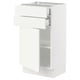 SEKTION Armoire inférieure pte/2 tir, blanc/Vallstena blanc, 18x15x30 "