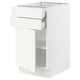 SEKTION Armoire inférieure pte/2 tir, blanc/Vallstena blanc, 18x24x30 "