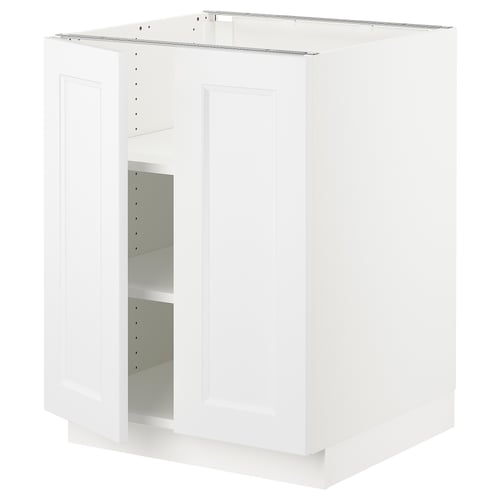 SEKTION Armoire inférieure tablette/2portes, blanc/Axstad blanc mat, 24x24x30 "