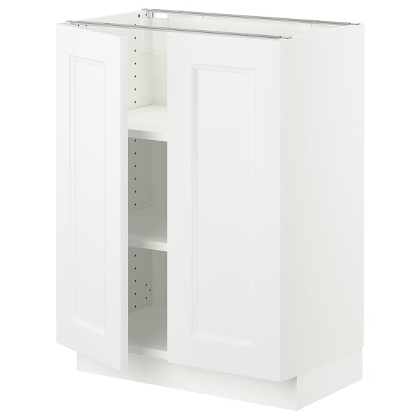 SEKTION Armoire inférieure tablette/2portes, blanc/Axstad blanc mat, 24x15x30 "
