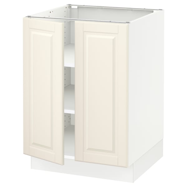 SEKTION Armoire inférieure tablette/2portes, blanc/Bodbyn blanc cassé, 24x24x30 "