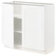 SEKTION Armoire inférieure tablette/2portes, blanc Enköping/blanc effet bois, 36x15x30 "