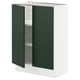 SEKTION Armoire inférieure tablette/2portes, blanc/Havstorp vert profond, 24x15x30 "