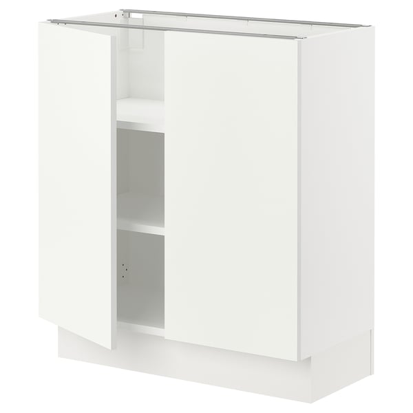 SEKTION Armoire inférieure tablette/2portes, blanc/Vallstena blanc, 30x15x30 "