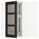 SEKTION Armoire mur angle + rgt piv, blanc/Lerhyttan teinté noir, 26x15x30 "