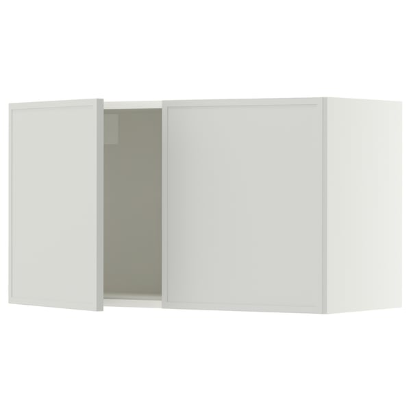 SEKTION Armoire murale 2 portes, blanc/Aspudden gris clair, 36x15x20 "