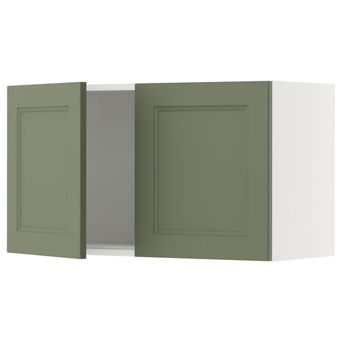 SEKTION Armoire murale 2 portes, blanc/Axstad gris-vert, 36x15x20 "