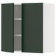 SEKTION Armoire murale 2 portes, blanc/Havstorp vert profond, 30x15x30 "