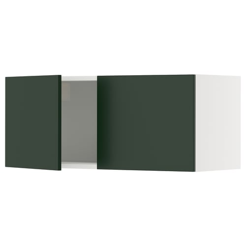 SEKTION Armoire murale 2 portes, blanc/Havstorp vert profond, 36x15x15 "