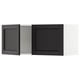 SEKTION Armoire murale 2 portes, blanc/Lerhyttan teinté noir, 36x15x15 "