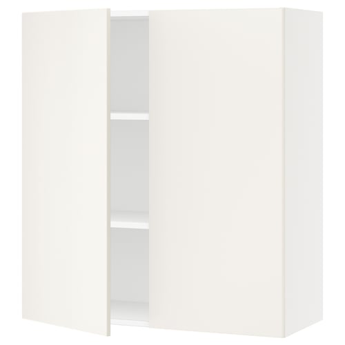 SEKTION Armoire murale 2 portes, blanc/Veddinge blanc, 36x15x40 "
