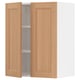 SEKTION Armoire murale 2 portes, blanc/Vedhamn chêne, 24x15x30 "