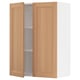 SEKTION Armoire murale 2 portes, blanc/Vedhamn chêne, 30x15x40 "
