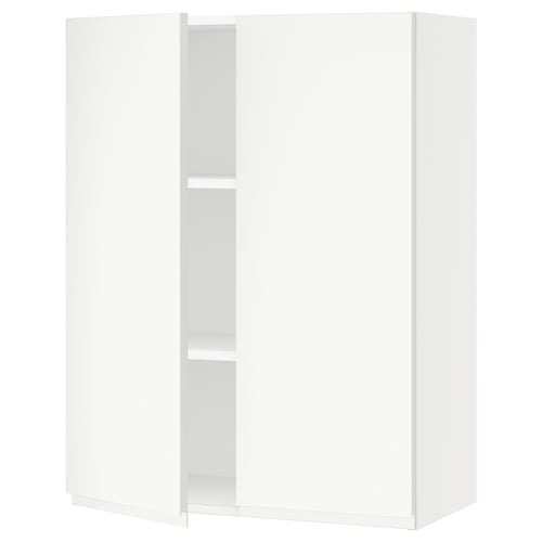 SEKTION Armoire murale 2 portes, blanc/Voxtorp blanc mat, 30x15x40 "