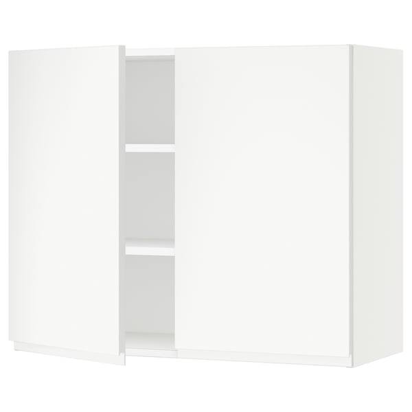 SEKTION Armoire murale 2 portes, blanc/Voxtorp blanc mat, 36x15x30 "