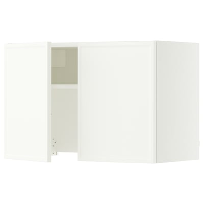 SEKTION Armoire murale à hotte intégrée, blanc/Aspudden blanc mat, 30x15x20 "