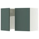 SEKTION Armoire murale à hotte intégrée, blanc/Aspudden gris-vert foncé, 30x15x20 "