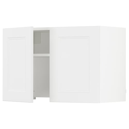 SEKTION Armoire murale à hotte intégrée, blanc/Axstad blanc mat, 30x15x20 "