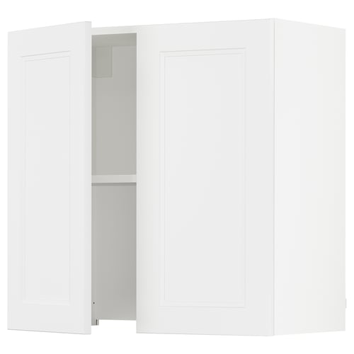 SEKTION Armoire murale à hotte intégrée, blanc/Axstad blanc mat, 30x15x30 "