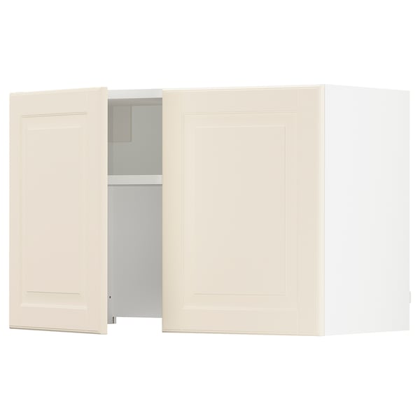 SEKTION Armoire murale à hotte intégrée, blanc/Bodbyn blanc cassé, 30x15x20 "