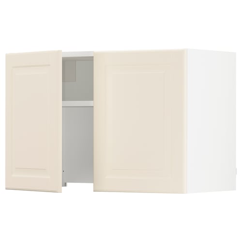 SEKTION Armoire murale à hotte intégrée, blanc/Bodbyn blanc cassé, 30x15x20 "