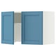 SEKTION Armoire murale à hotte intégrée, blanc/Lerhyttan bleu, 30x15x20 "