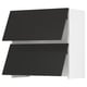 SEKTION Armoire murale à hotte intégrée, blanc/Nickebo anthracite mat, 30x15x30 "