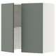 SEKTION Armoire murale à hotte intégrée, blanc/Nickebo gris -vert mat, 30x15x30 "