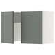 SEKTION Armoire murale à hotte intégrée, blanc/Nickebo gris -vert mat, 30x15x20 "