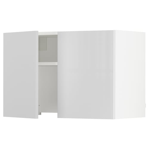 SEKTION Armoire murale à hotte intégrée, blanc/Ringhult blanc, 30x15x20 "