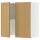 SEKTION Armoire murale à hotte intégrée, blanc/Sinarp chêne plaqué, 30x15x30 "
