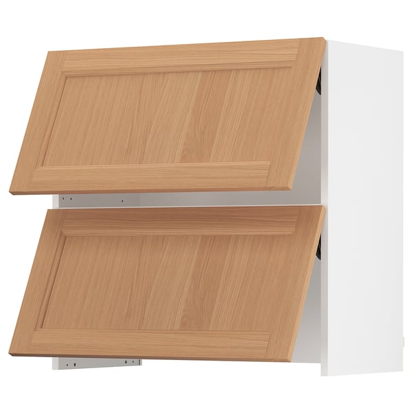 SEKTION Armoire murale à hotte intégrée, blanc/Vedhamn chêne, 30x15x30 "