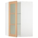 SEKTION Armoire murale ang+tblts/pte vit, blanc/Vedhamn chêne, 26x15x40 "