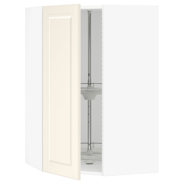 SEKTION Armoire murale angle +rgt pivotant, blanc/Bodbyn blanc cassé, 26x15x40 "