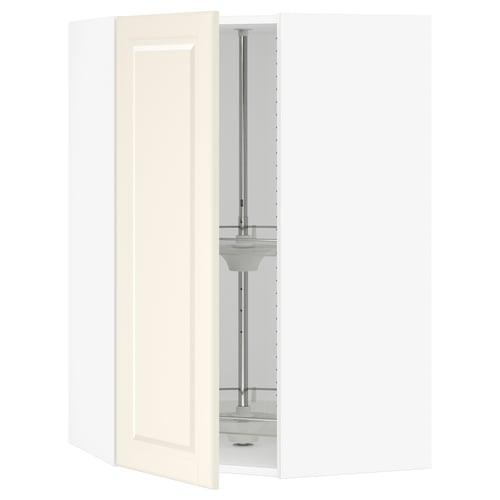 SEKTION Armoire murale angle +rgt pivotant, blanc/Bodbyn blanc cassé, 26x15x40 "