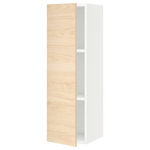 SEKTION Armoire murale, blanc/Askersund effet frêne clair, 12x15x40 "