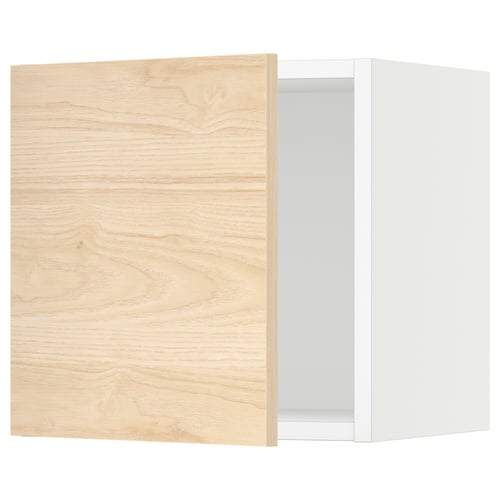 SEKTION Armoire murale, blanc/Askersund effet frêne clair, 15x15x15 "