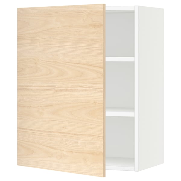 SEKTION Armoire murale, blanc/Askersund effet frêne clair, 24x15x30 "