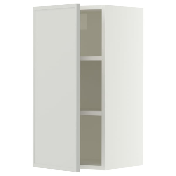 SEKTION Armoire murale, blanc/Aspudden gris clair, 15x15x30 "