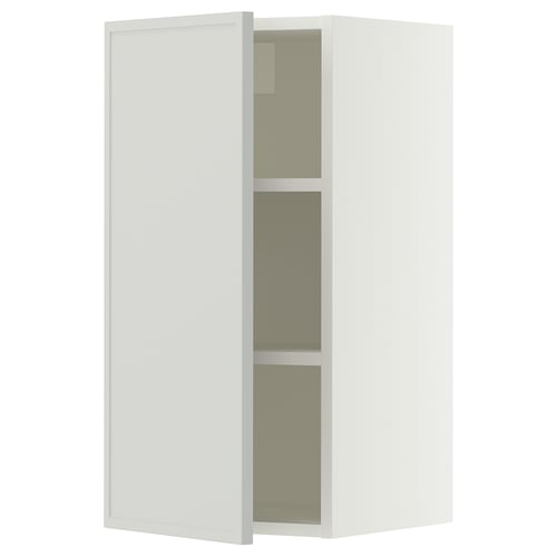 SEKTION Armoire murale, blanc/Aspudden gris clair, 15x15x30 "