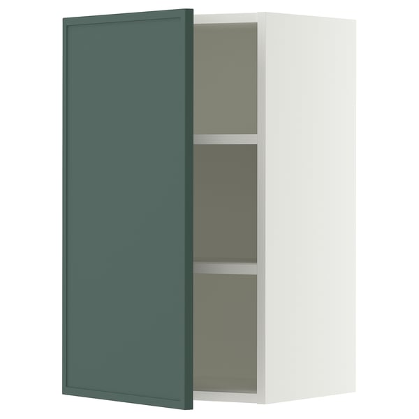 SEKTION Armoire murale, blanc/Aspudden gris-vert foncé, 18x15x30 "